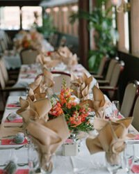 Closeup of a Table at a Banquet